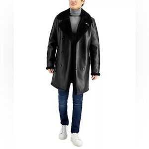 Guess Men's Black Pea Coat